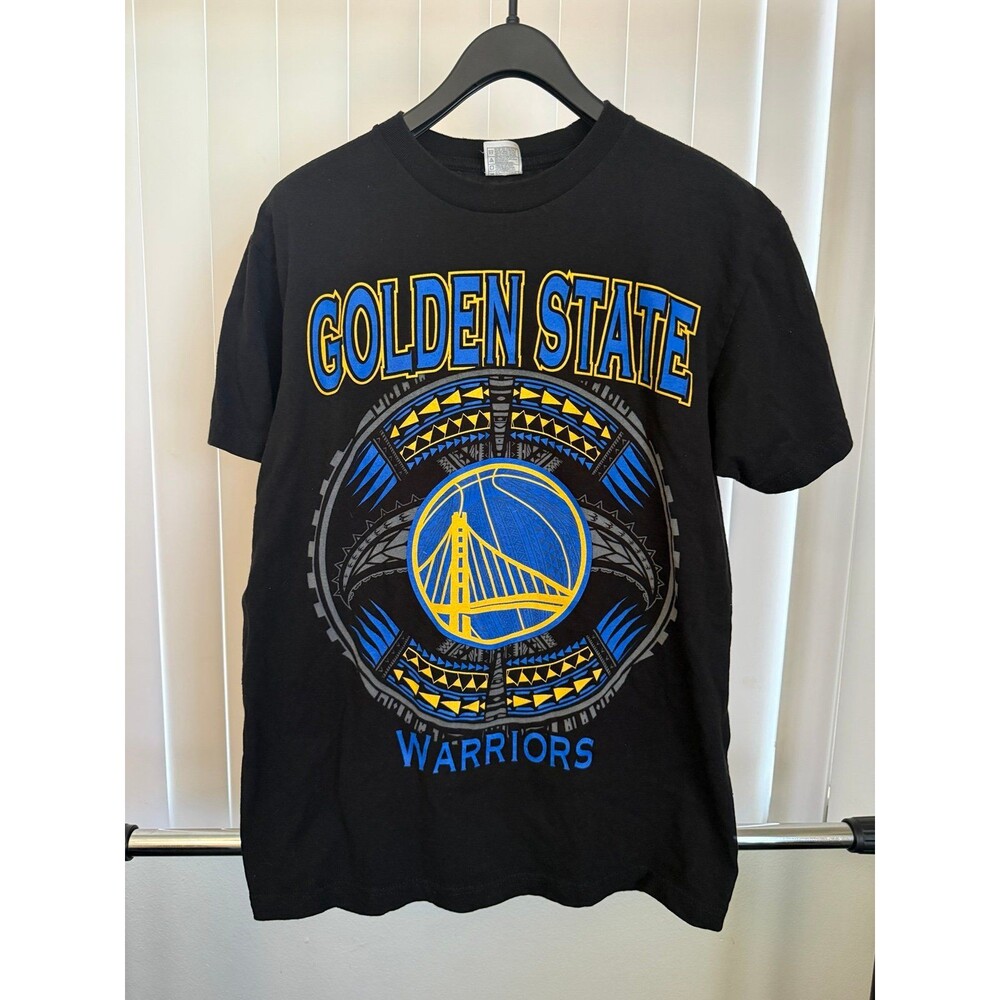 Men’s Golden State Warriors Basketball Black  Graphic T-shirt Size Large